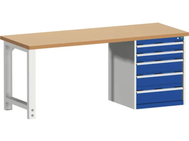 werkbank,HxBxD 840x2000x750mm,beukenblad,draagverm. 1500kg