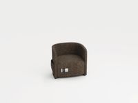 fauteuil 1-zits stof bruingrijs HxBxD 760x860x760mm stekkerdoos 2xUSB
