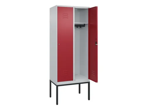 locker,HxBxD 2120x800x500mm,2vak,vak B 400mm,cil.-slot,voetonderstel
