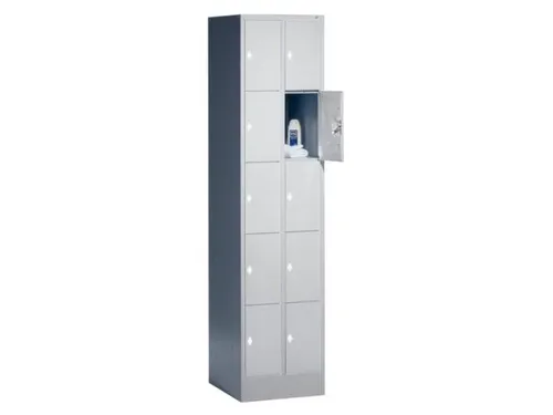 lockerkast RAL7035 HxBxD 1950x460x480mm 2x5vakken vak B 190mm