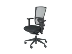 Bureaustoel 400 NPR Stof zwart, rug Mesh zwart, Voetkruis zwart