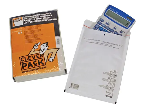 Envelop Cleverpack Luchtkussen nr. 12 120x215mm wit A6 10 stuks