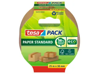 Verpakkingstape Tesapack Papier Standard ecoLogo 38mmx25m bruin - 1