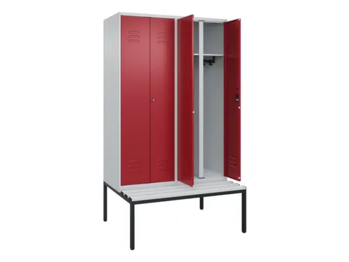 locker voor scheiding van kleding,HxBxD 2120x1200x815mm,4vak