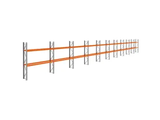 palletstelling,basis+9xaanbouw,HxBxD 3360x28100x750mm,vakl. 3000kg - 1