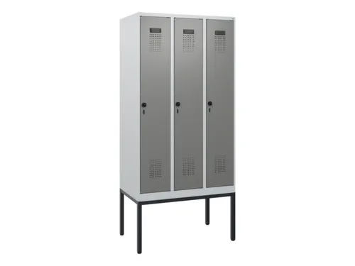 schoollocker,HxBxD 1950x900x500mm,3vak,vak B 300mm,draaigrendel