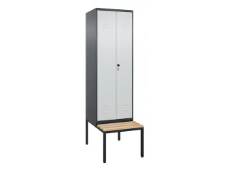 locker voor scheiding van kleding,HxBxD 2120x600x815mm,2vak - 1