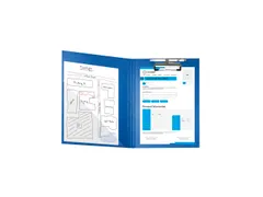Klemplaat/klep gecoa t papier A4 blauw