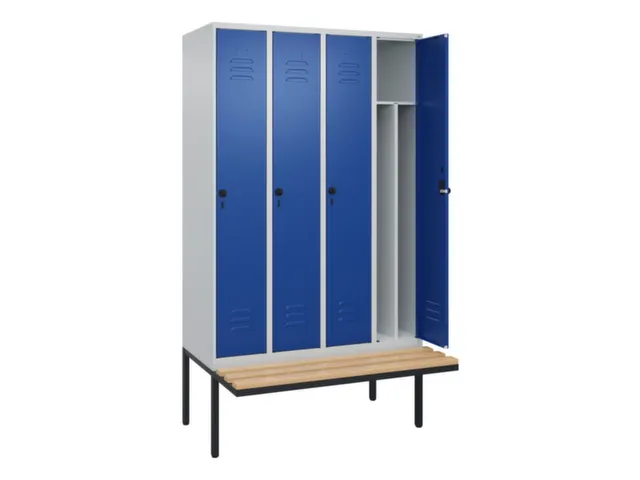 locker voor scheiding van kleding,HxBxD 2120x1200x815mm,4vak