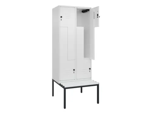 Z-garderobekast,HxBxD 2120x800x815mm,4vak,vak B 400mm,draaigrendel