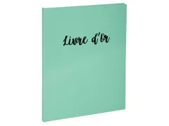 Gastenboek 100p goud 27x22 AQUAREL groen