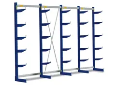 Draagarmstelling 2500x5080x540mm 6etages 2400kg/etage Ral5010