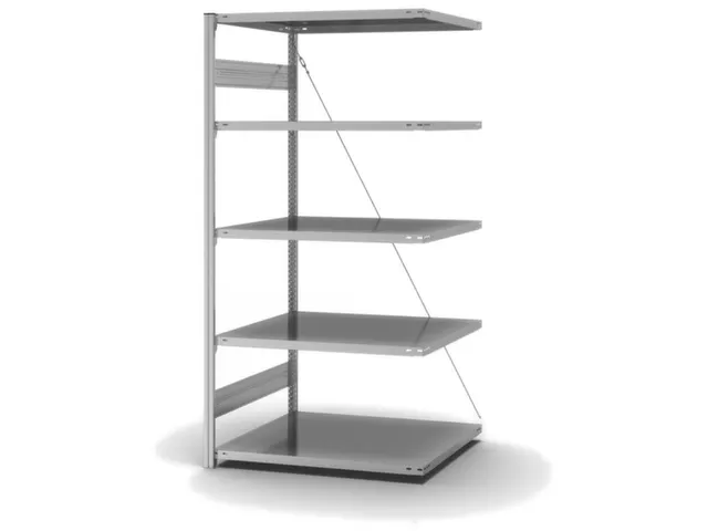 Rvs Inhaakstelling Aanbouw 2000x1010x835mm 5 Legborden Vaklast 200kg