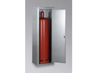 gasflessenkast,v. 1x33kg fles,HxBxD 1435x460x400mm,m. dak,vleugeldeur - 1
