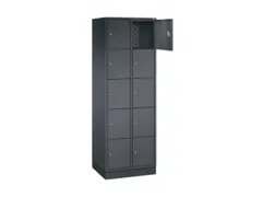 lockerkast,HxBxD 1950x620x500mm,2x5vakken,cil.-slot,sokkel