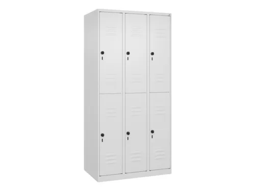 dubbeldekse locker,HxBxD 1850x900x500mm,3x2vak.,vak B 300mm