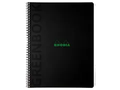 Notitieboek Rhodia Greenbook recycled A4+ lijn Soft Cover Zwart