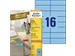 Gekleurde Etiketten Avery Zweckform 105x37mm Blauw 1600 stuks