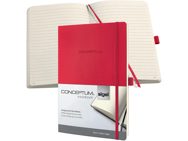 Carnet de note Sigel Conceptum Pure softcover A4 rouge linié
