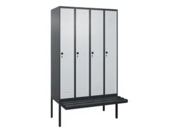 locker voor scheiding van kleding,HxBxD 2120x1200x815mm,4vak