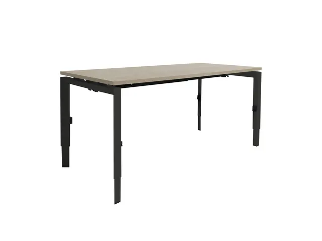 Bureau Linesto N3 hoogte instelbaar 140x80cm Robson eiken, poot Zwart