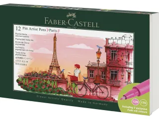 Tekenstift Faber-Castell Pitt Artist Pen Brush set 12 stuks Paris - 3