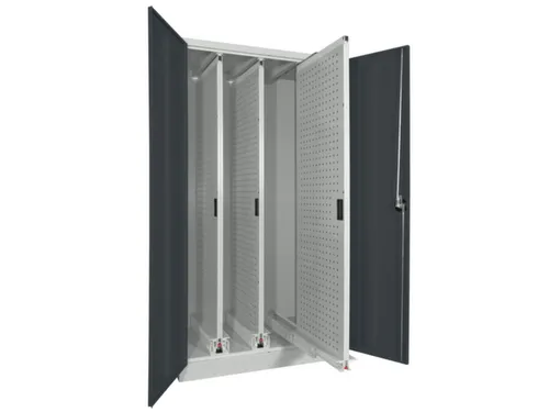 verticale kast cil.slot HxBxD 1950x1000x600mm RAL7035 front RAL7016