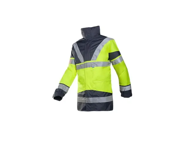Regenjas Skollfield Geel/marine, Maat M