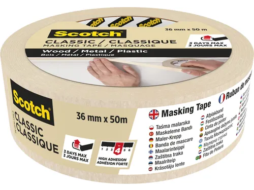 Afplaktape Scotch Classic 36mmx50m beige