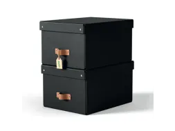 Leitz Puro Opbergdoos met deksel medium 17L set van 2 zwart