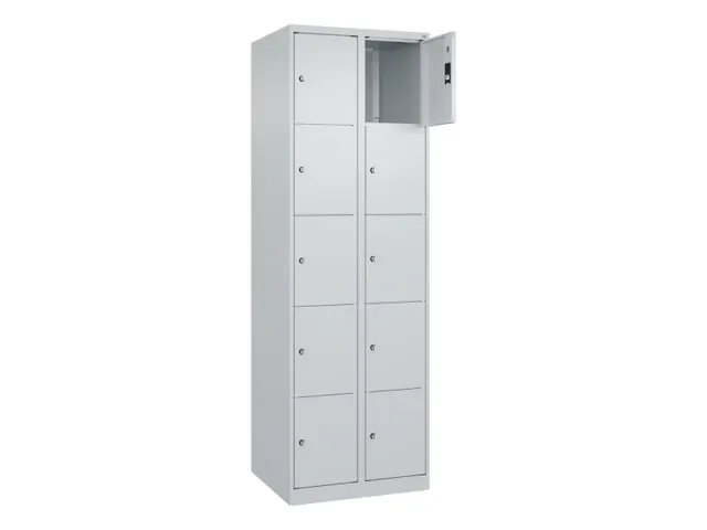 lockerkast,HxBxD 1850x600x500mm,2x5vakken,vak B 300mm,cil.-slot