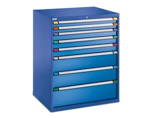 ladekast HxBxD 1200x1005x695mm 8laden RAL7035 front RAL7035 - 2