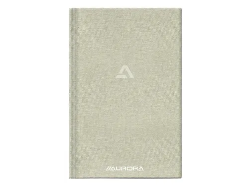 Notitieboek Aurora A5 lijn 192 pagina's 80g linnen grijs