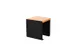 Tabouret cube d'extérieur assise H450mm 3 lattes chêne clair/RAL9005