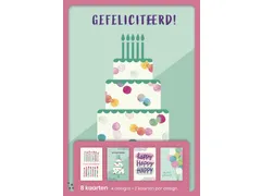 Hallmark Wenskaarten Gefeliciteerd 8 Stuks Assorti