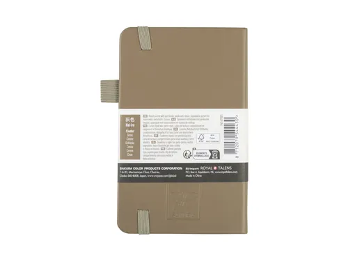 Notitieboek Sakura hard cover pocket lijn sintel 90x140mm