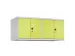 opzetkast,v. locker voor scheiding van kleding,4vak.,vak B 300mm