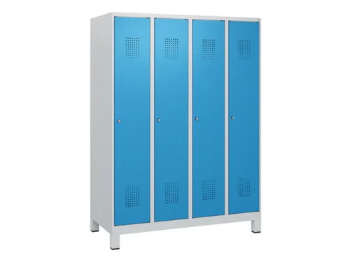 schoollocker,HxBxD 1630x1200x500mm,4vak,vak B 300mm,cil.-slot,voeten