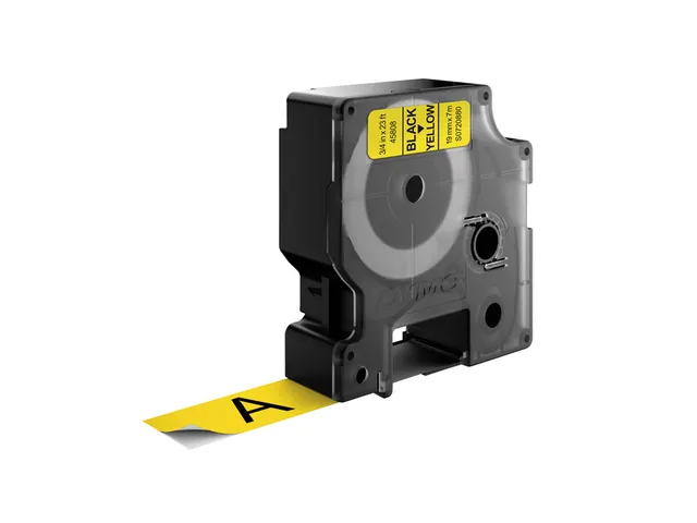 Ruban Dymo 45808 D1 720880 19mmx7m noir sur jaune