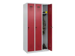 locker,HxBxD 1850x900x500mm,3vak,vak B 300mm,draaigrendel