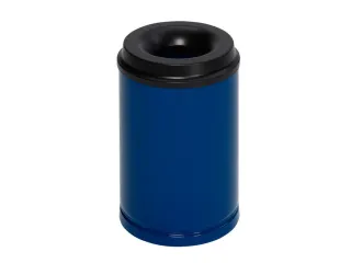 prullenmand zelfblussend 15 liter HxØ 370x250mm kop zwart blauw - 1