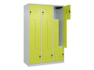 Z-garderobekast,HxBxD 1850x1200x500mm,vak B 200/400mm,draaigrendel - 2