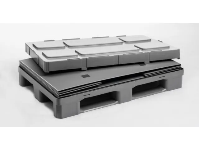 Vouwbare Palletbox Pp/pe Hxlxb 940X1200X1000Mm 850L 3Sledepoten