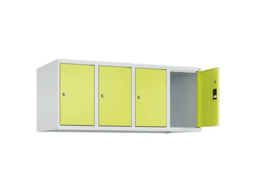 opzetkast,v. locker,4vak.,vak B 300mm,HxBxD 500x1200x500mm,vleugeldeur