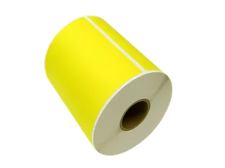 Gekleurde verzendlabels op rol 102x152mm Geel 2800 etiketten - 1