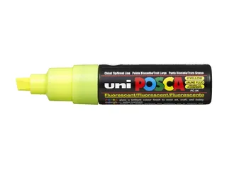 Verfstift Posca PC8K Brede punt 8mm schuin fluor geel - 2