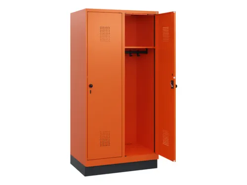 schoollocker,HxBxD 1630x800x500mm,2vak,vak B 400mm,draaigrendel,sokkel
