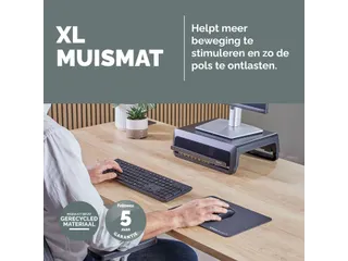 Muismat Fellowes Breyta XL zwart 21x28cm - 9