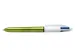 Balpen Bic 4kleuren shine medium zilver
