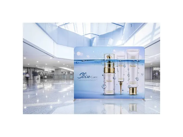 Beurswand Zipper-Wall Straight Basic 600x230cm